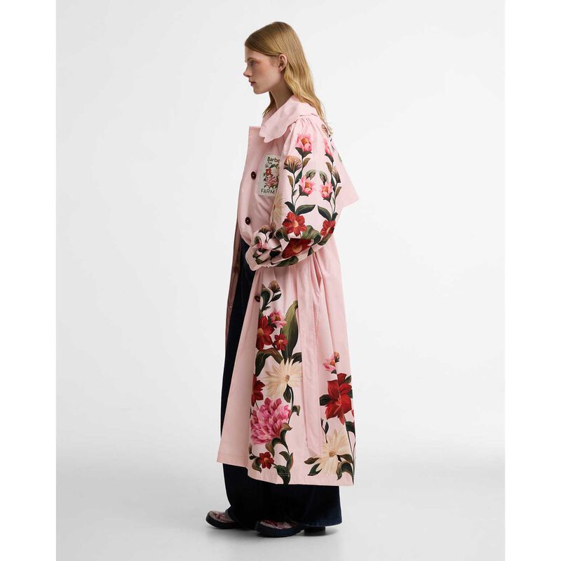 Barbour x FARM Rio Bromelia Showerproof Trench Coat image number 3